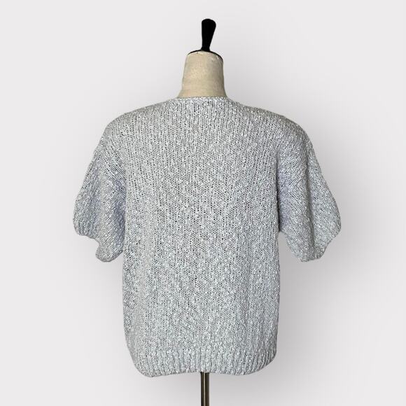 Partners by Marvin’s Vintage Short Sleeved Sweater Light Blue - Picture 4 of 7